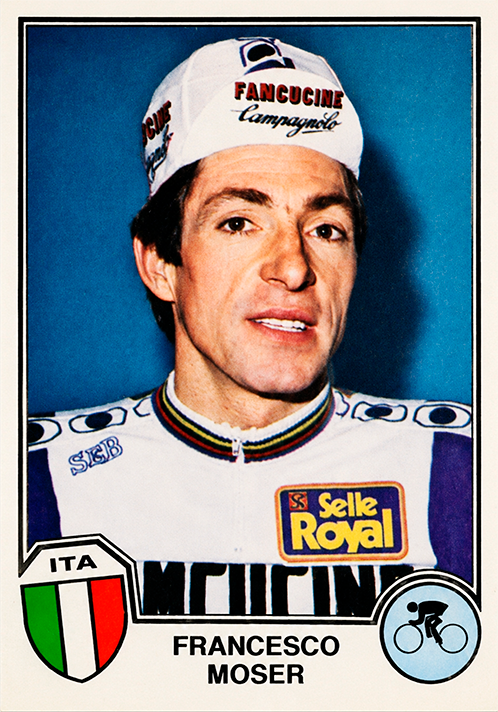 Sport Superstars 1982 representative card — Francesco Moser